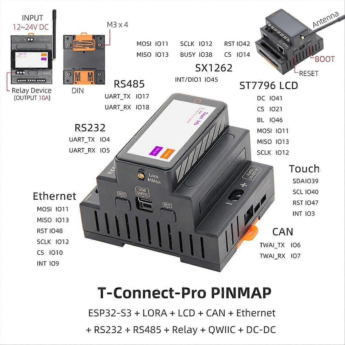 T-Connect-Pro ESP32-S3 LoRa Board Industrial Development Board