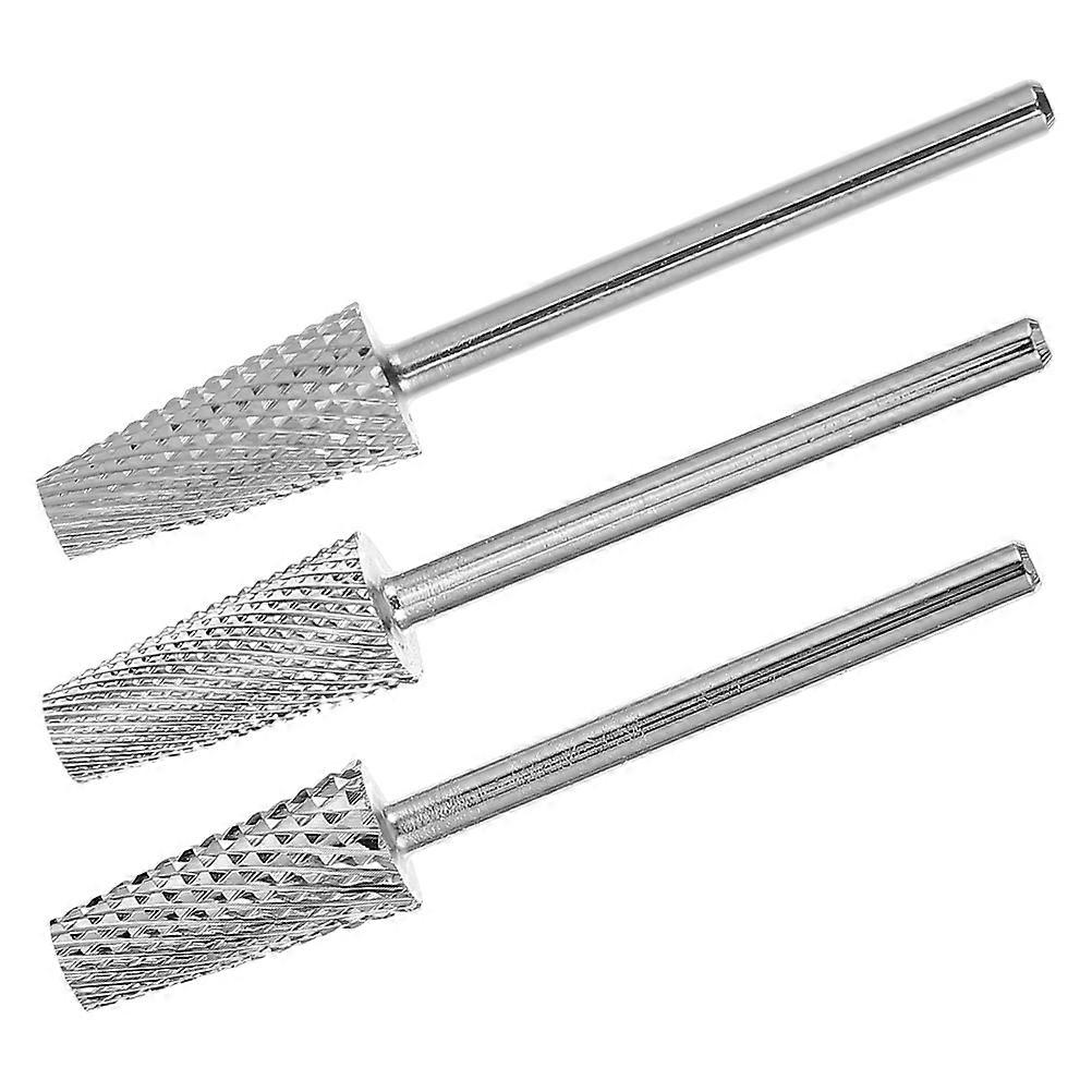 Nail Drill Bits Nail Art Drill Bits for Polishing 3Pcs Manicure Grinding Head Tools