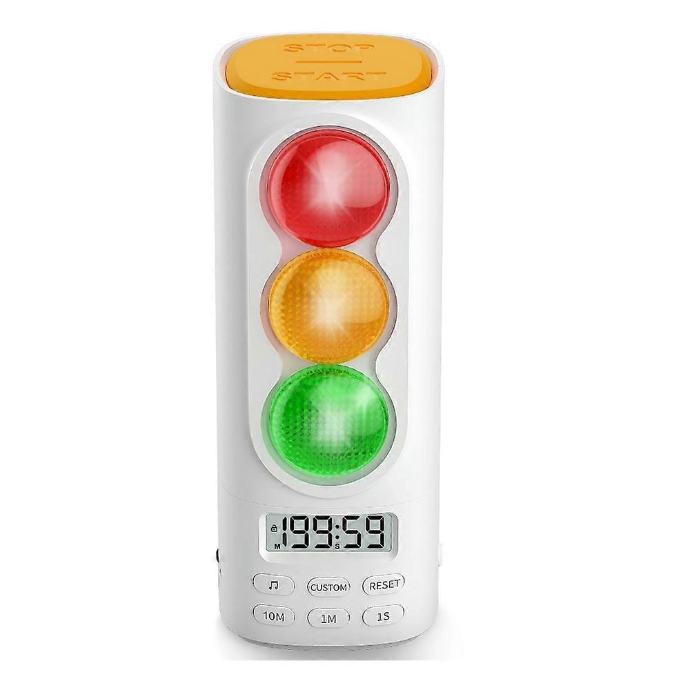 / Smart Traffic Light Visual Timer Audio Digital LCD Display compatible with Kids Classroom Home Kitchen Game Countdown Timer Visual Timer