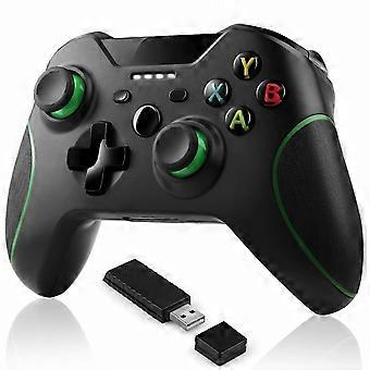 Draadloze controller voor Xbox One met dubbele vibratie, 2,4 GHz gamepad, ook compatibel met Series X/S en pc met Windows 10.