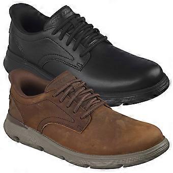 Skechers Heren 2026 Garza - Duran Leren Bovenwerk Memory Foam Slip-In Sneakers