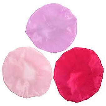 3pcs Elastic Caps Candy Color Comfortable Breathable Wide Brim Night Hat for Kids