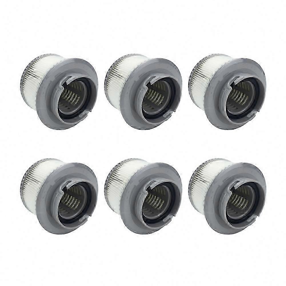 6-Pack Replacement Cartridges for Inflatable Pools, Compatible with Above-Ground Pool Accessories and Filter Systems