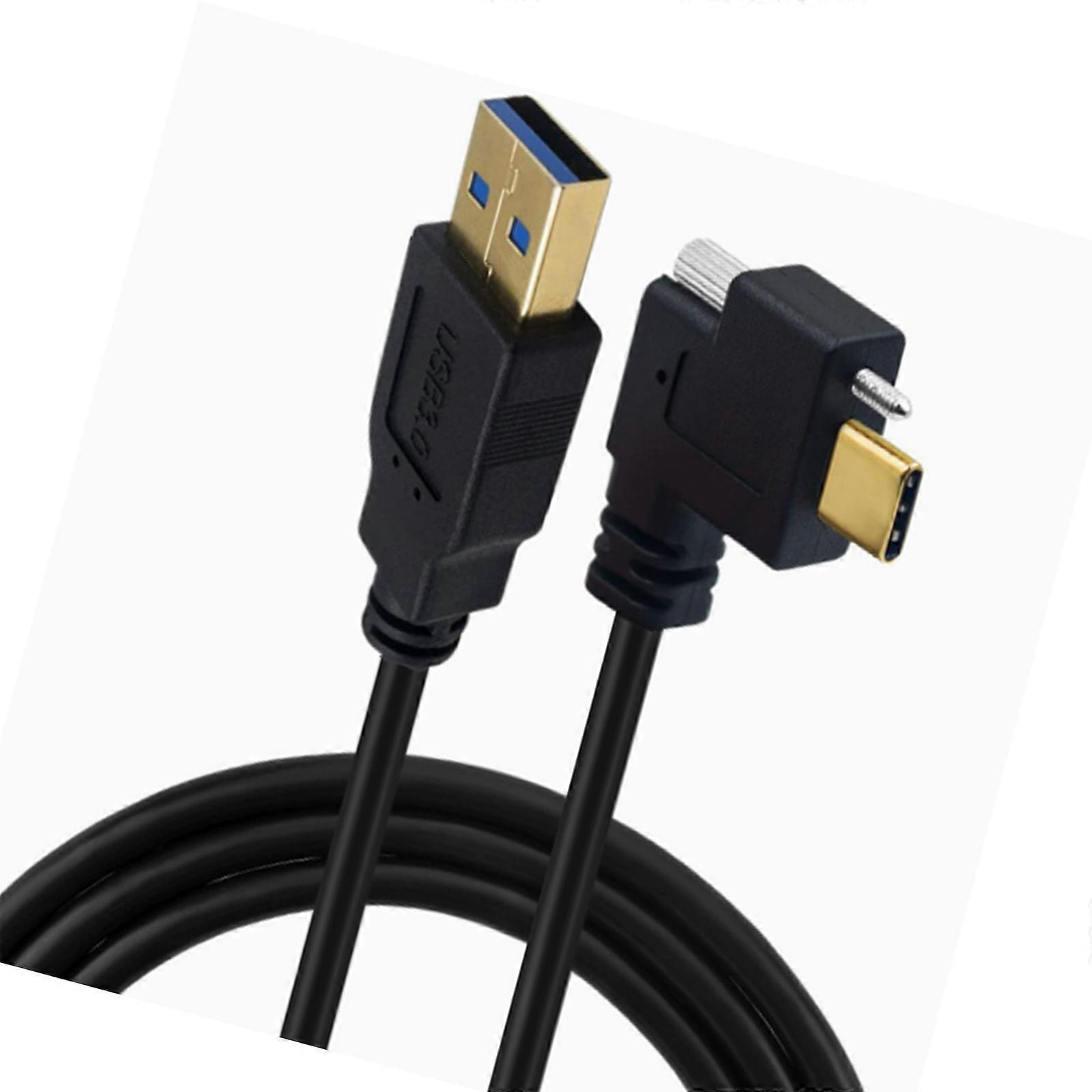 Left Right USB Type C Cable Screw Lock Design Secure Connection For Industrial Cameras And Automation Equipment Multicolor