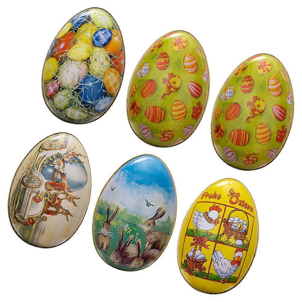 Boxes Candy Box for Storage Use 6Pcs Easter Egg Shaped Biscuit Box