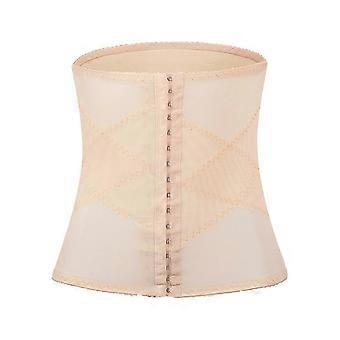 Adjustable 3 Row Buckle Postpartum Belly Support Belt Elastic Lace Waist Corset, XL