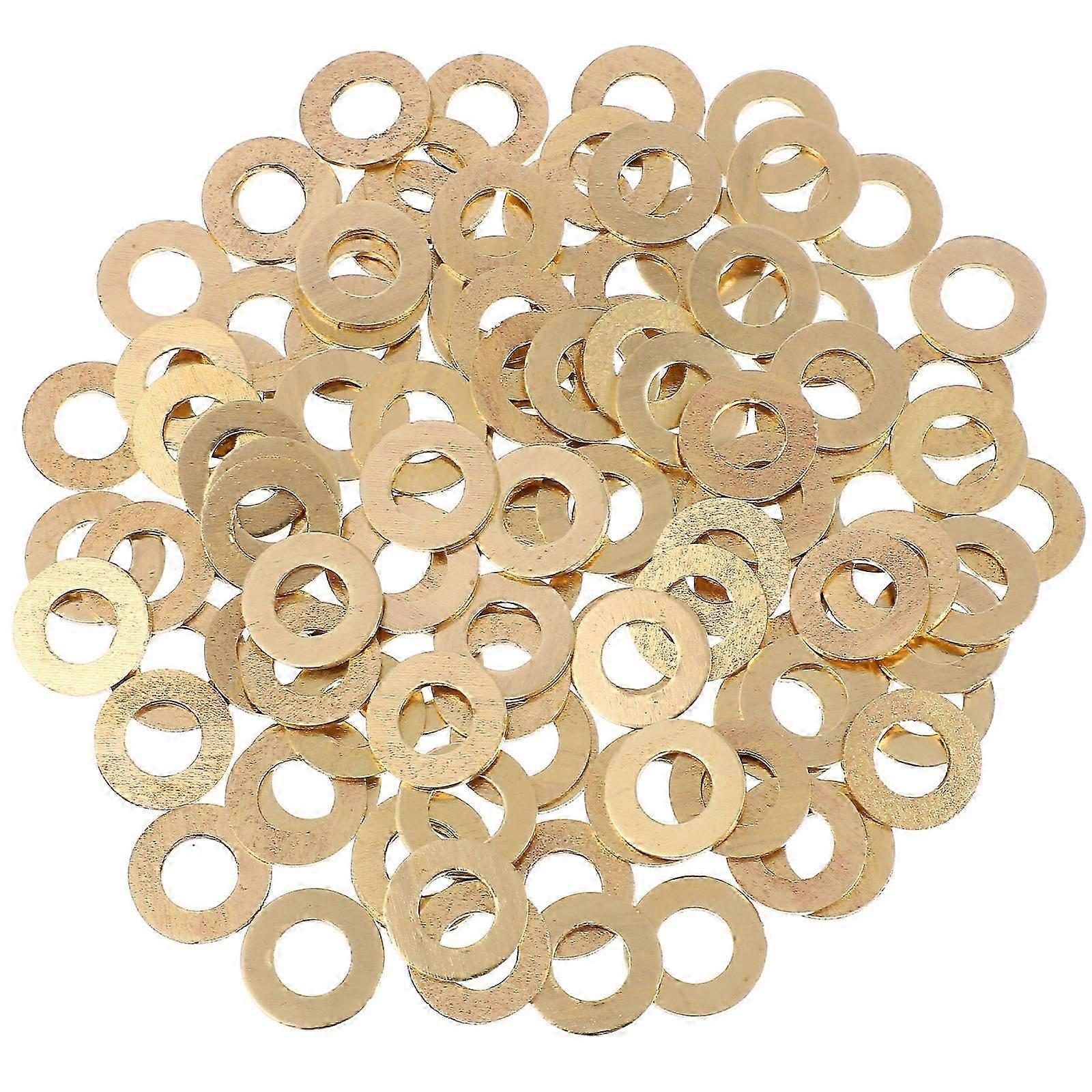 Flat Brass Ring Gaskets Appliances Sturdy Material 100Pcs
