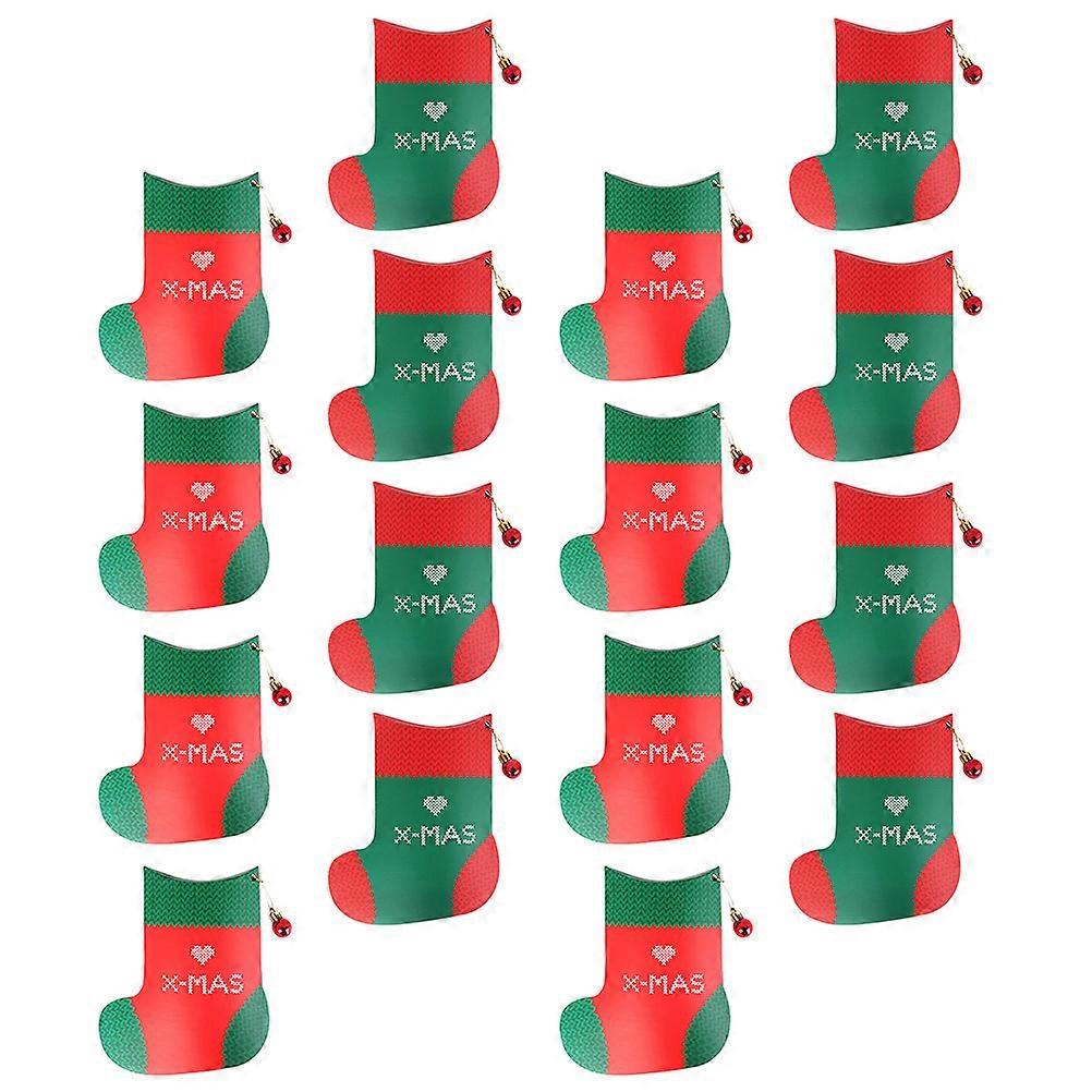 20pcs Christmas Stocking Candy Boxes Paper Gift Boxes Creative Packing Boxes
