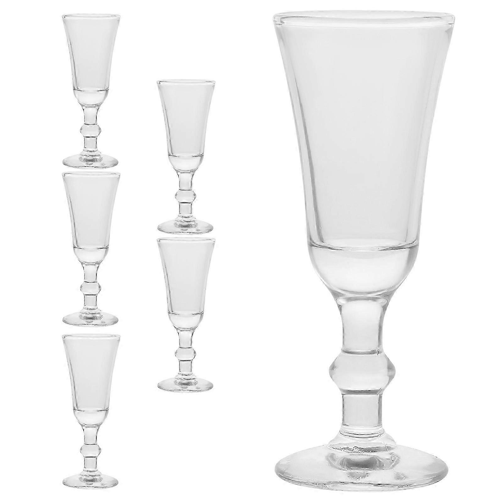 Clear Cordial Glasses Glasses for Drinking 6Pcs Set
