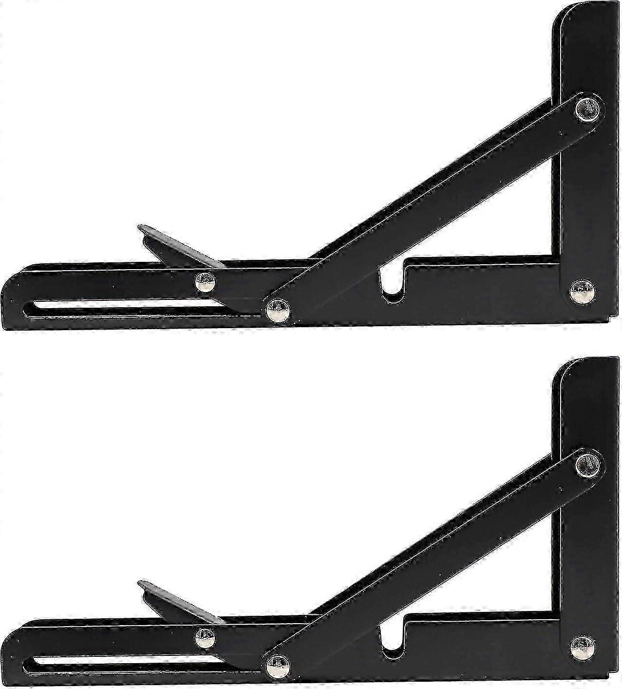 Z6 Stainless Steel Folding Shelf Brackets Set 2Pc Kit