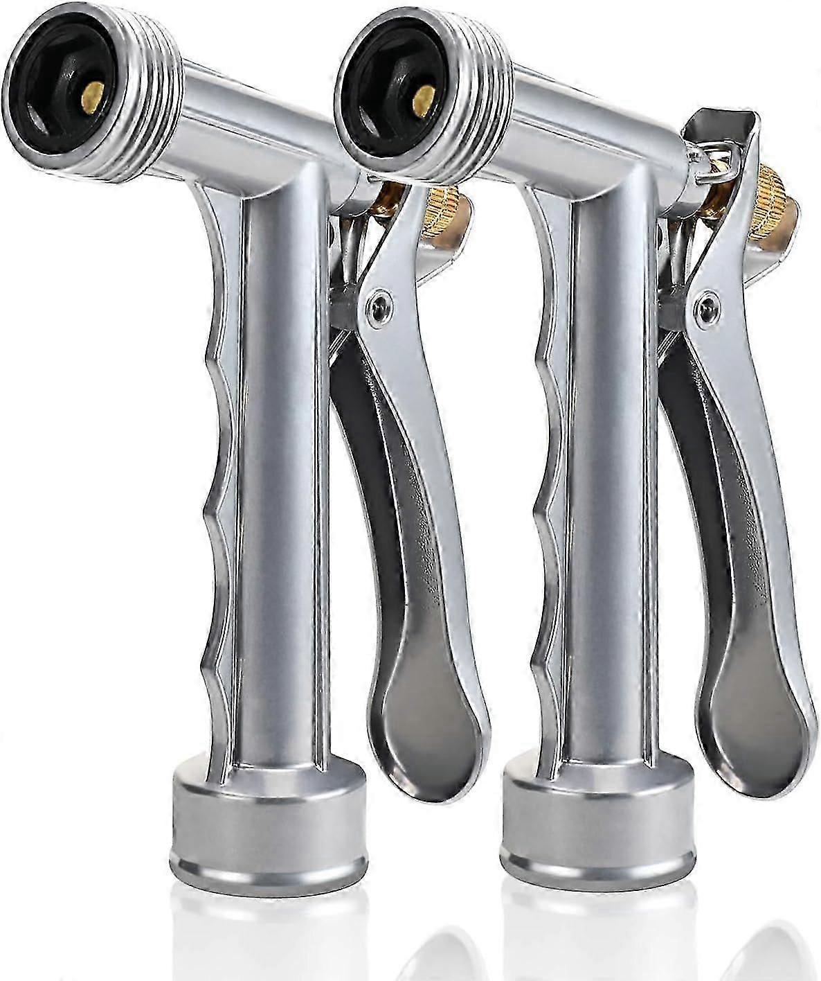 Hose Nozzle 2 Pack, Full Size Pistol Nozzle with Threaded Front, Durable High