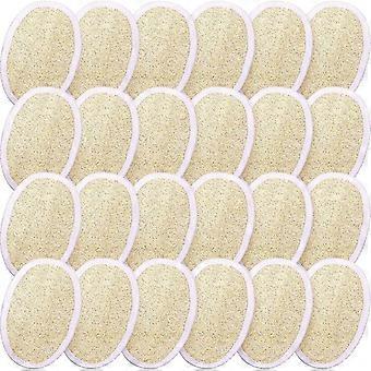 24 Pieces Exfoliating Loofah Pad Body Scrubber Bath Shower Loofah Sponge Pad Natural Exfoliating Scrubber Brush Close To Skin For Men Women Shower Bat