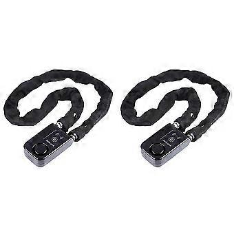 2X Bluetooth Smart Chain Lock Bike/Motorcycle/Gate/Door Keyless Lock with Anti Theft Alarm 110dB Phone APP Control
