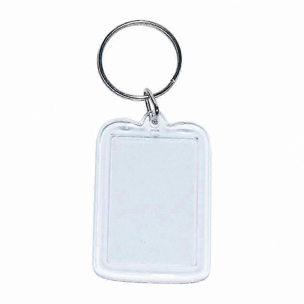 30 Pcs Transparent Acrylic Keychain Blank Inserts Set