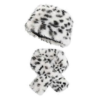 Weiche Leopardenmütze, passend für individuelle Stile, trendige Leoparden-Plüschmütze, warm für modebewusste Damen, Khaki [XR]