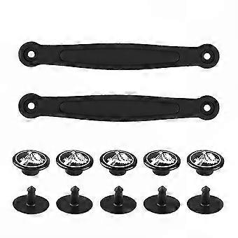 Replacement Clog Heel Straps with Rivets, PVC Sandal Straps for Men and Women, White Beach Shoe Accessories