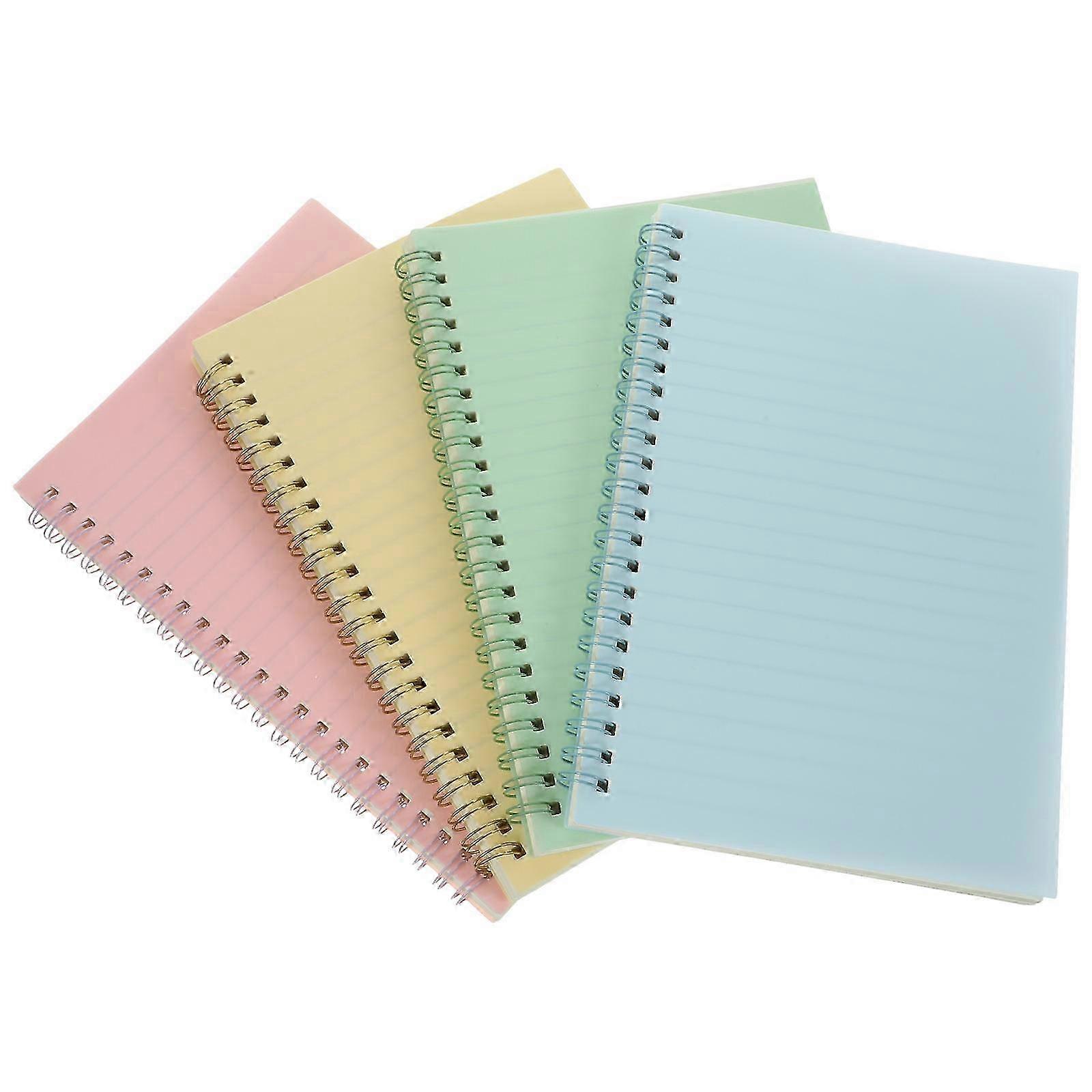 4Pcs Coil Notepad Multi-function Notebook Spiral Note Book Spiral Notebook Colored Cover Notebook