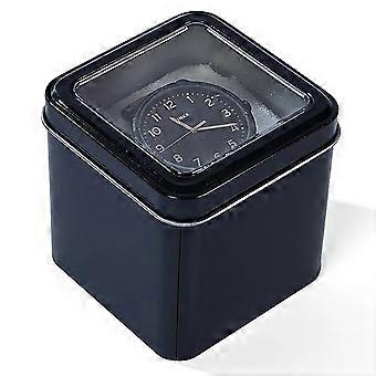 Elegant Square Watch Organiser Box Black Tinplate Jewelry Gift Box Holder Tinplate Can Jewelry Storage