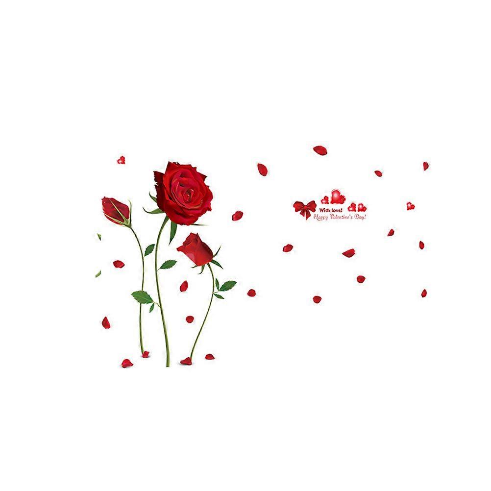 Romantic Rose Wall Decals for Wall Decoration Easy Removable Set