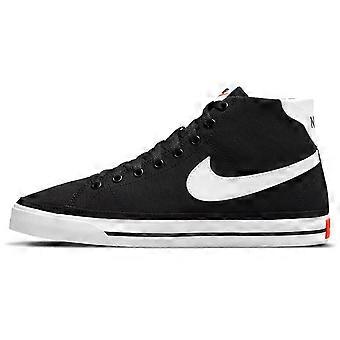 Nike Court Legacy Canvas Mid 'Black White Orange' Women's DD0161-001