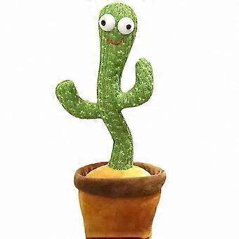 Repeats What You Say & Dances, Smart Cactus Plush Toy for Kids with 120 Songs, Singing, Talking & Mimicking