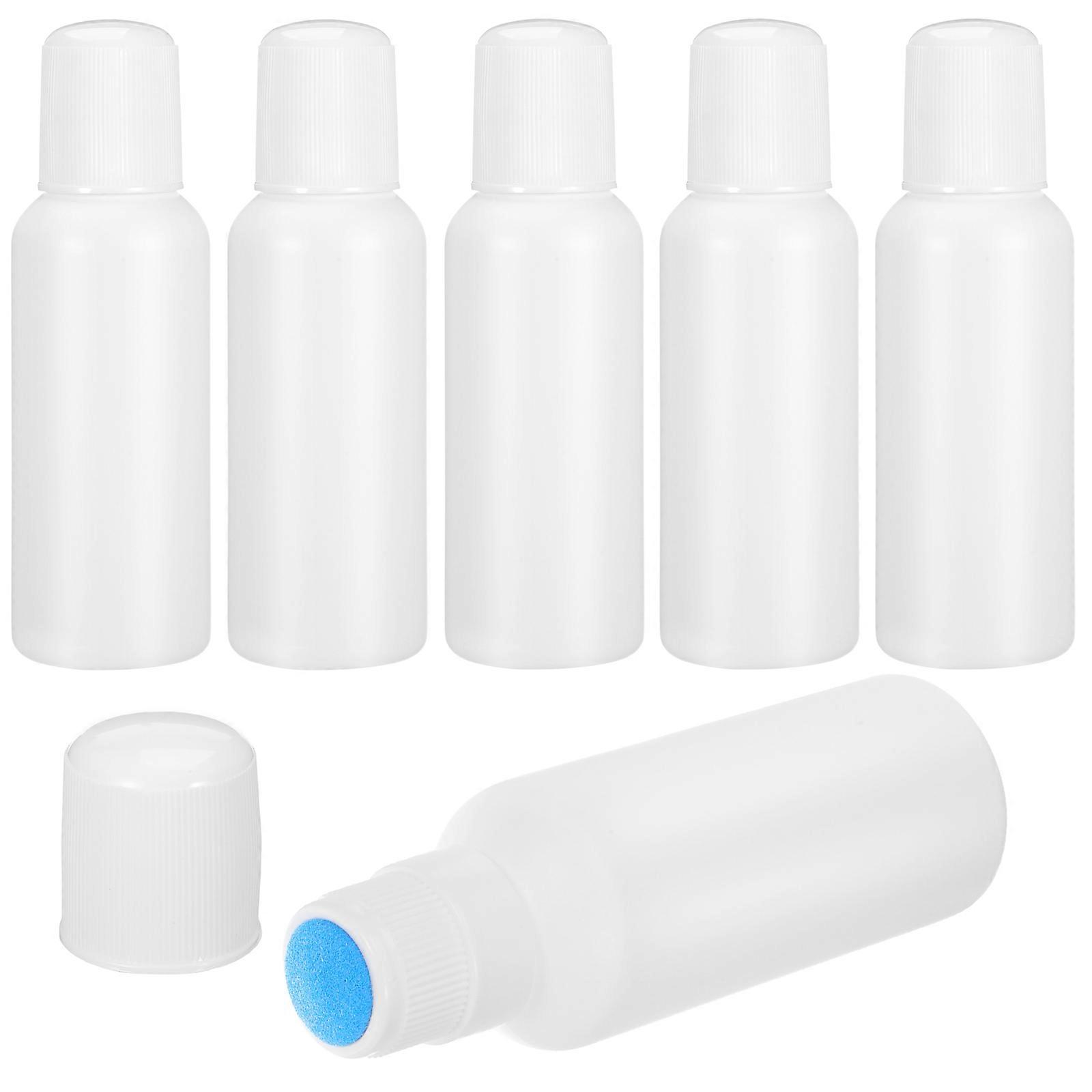6Pcs Empty Applicator Bottles Liniments Sponge Head Bottle Refillable Sponge Head Applicator 100ml