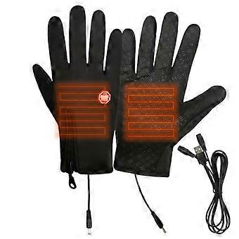 USB Heated Gloves Rechargeable with Touch Screen for Men and Women, Windproof Winter Warmth