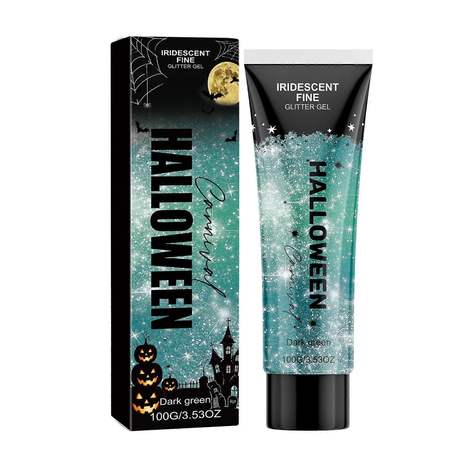 Halloween Glitter Gel  Deep Green Shimmer Makeup