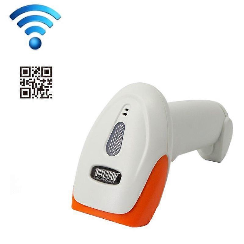 Supermarket Laser Barcode Scanner, Model: Two-dimensional Wireless (White)