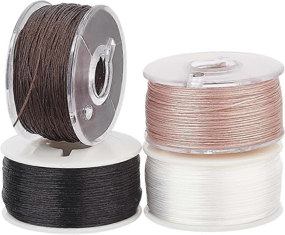 200 Yards 0.1mm Beading String 4 Colors Bracelet Thread Seed Bead String Thread Sewing String for Beading Jewelry making kit