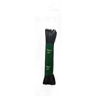 For Dress Shoes 75cm Black Waxed Cotton Shoelaces