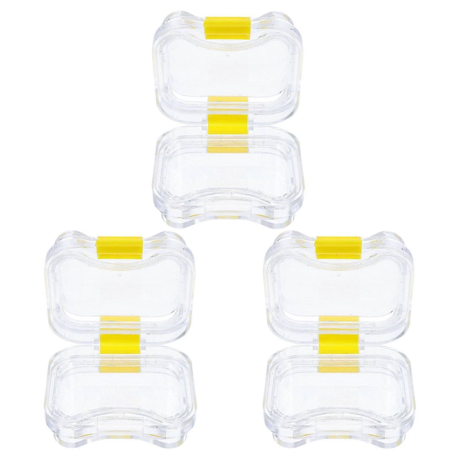 3Pcs Membrane Tooth Boxes Transparent Tooth Boxes Denture Storage Boxes