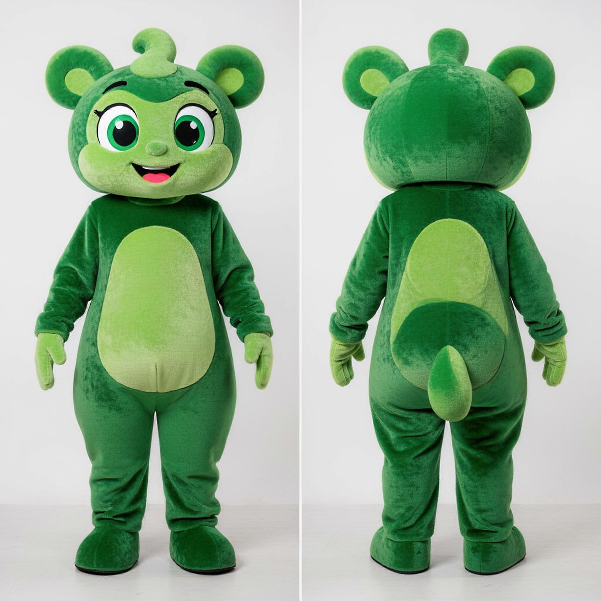 MASTICOT Forest Green Flexible Contortionist Mascot