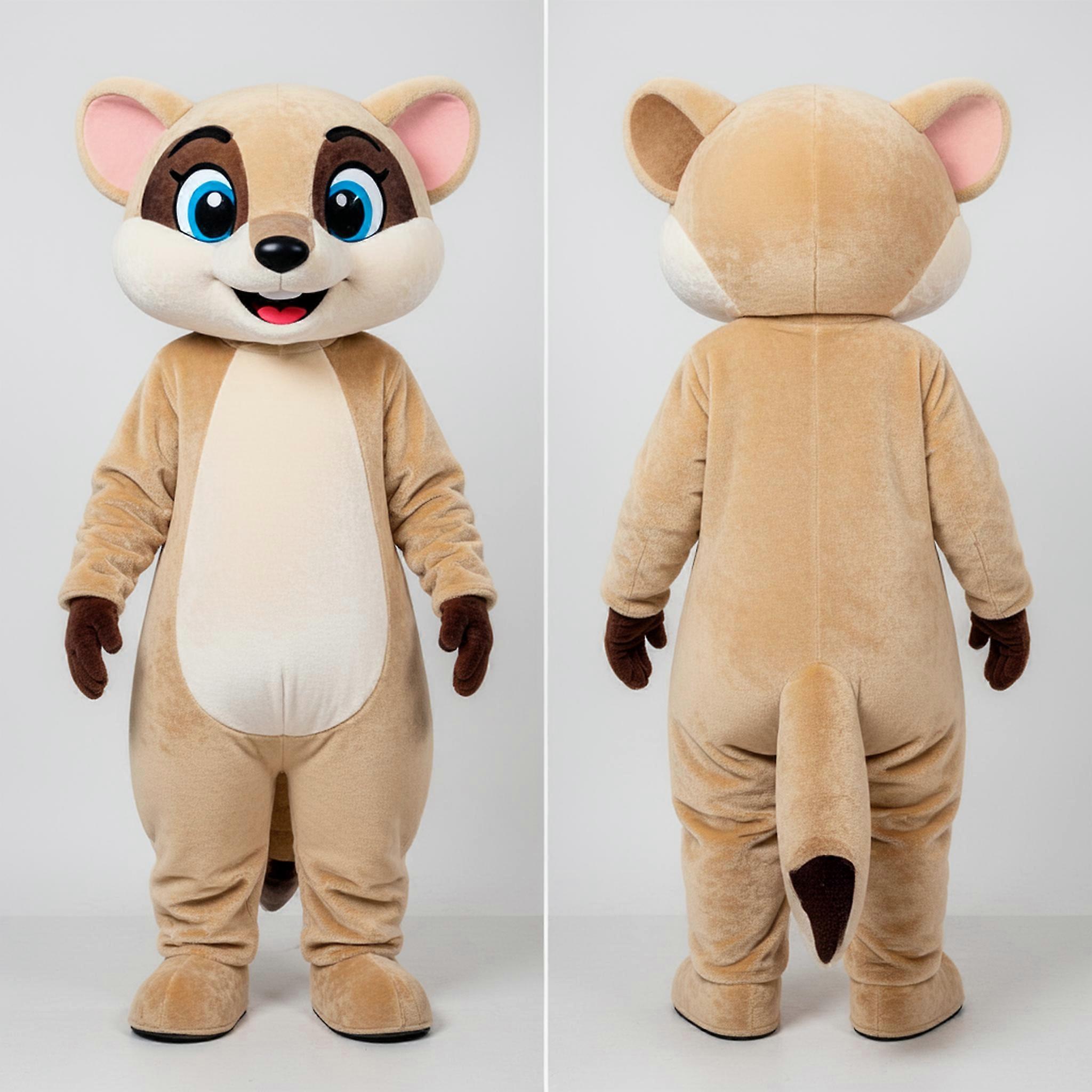 MASTICOT Beige Playful Mongoose Mascot