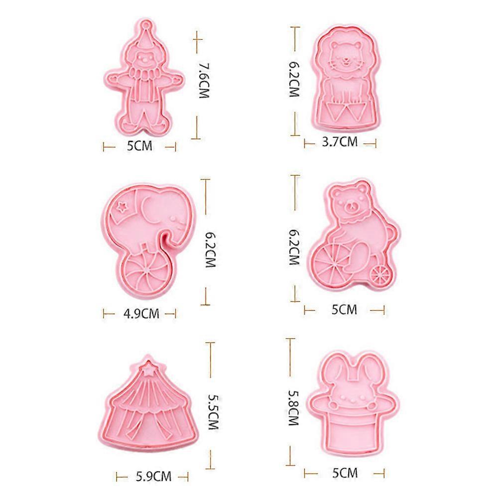 Plastic Circus Cookie Cutters for Baking 6Pcs Kitchen Tools