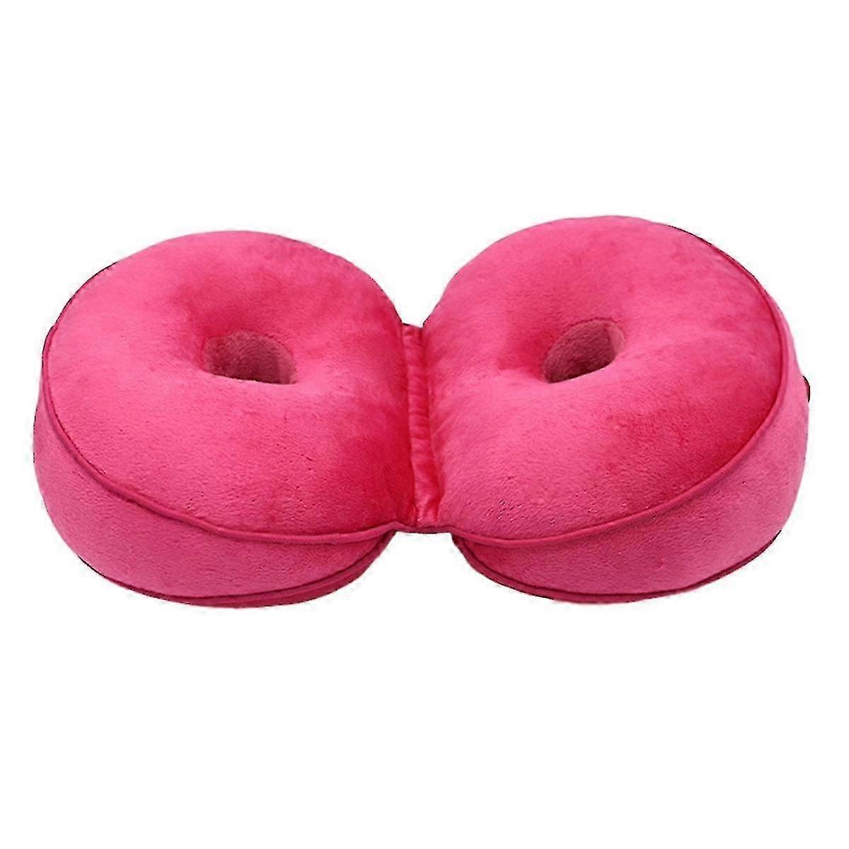 Double O-Shaped Plush Sitting Cushion