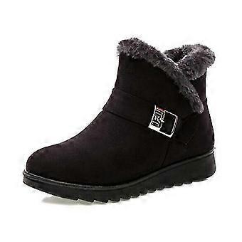 Warme Schneestiefel kurzes Fell Plüsch Winter Knöchel XL Plattform Damen Wildleder Baumwolle Schuhe Frauen bequeme Drop Shipping