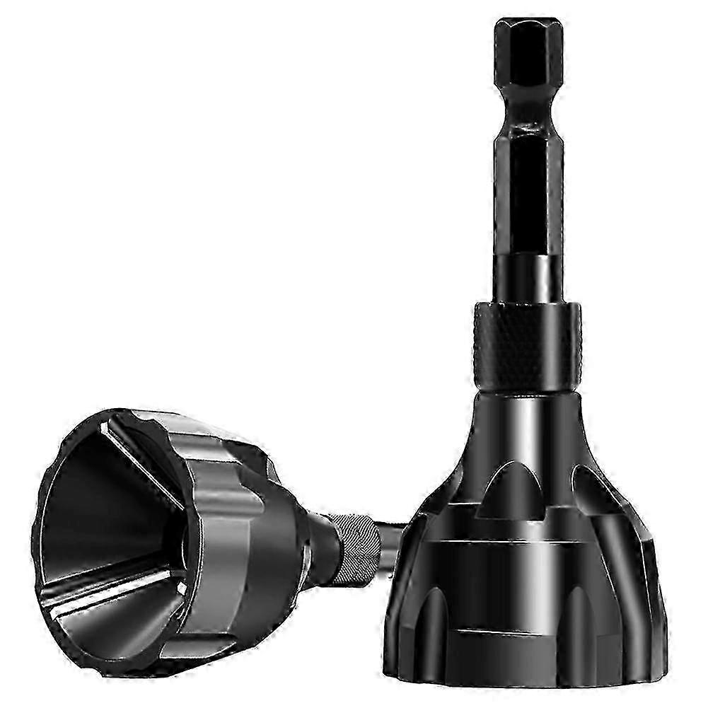 2 Pack Deburring External Chamfer Tool, HSS Hexagon Remove Burr Tools with Quick Release Fits