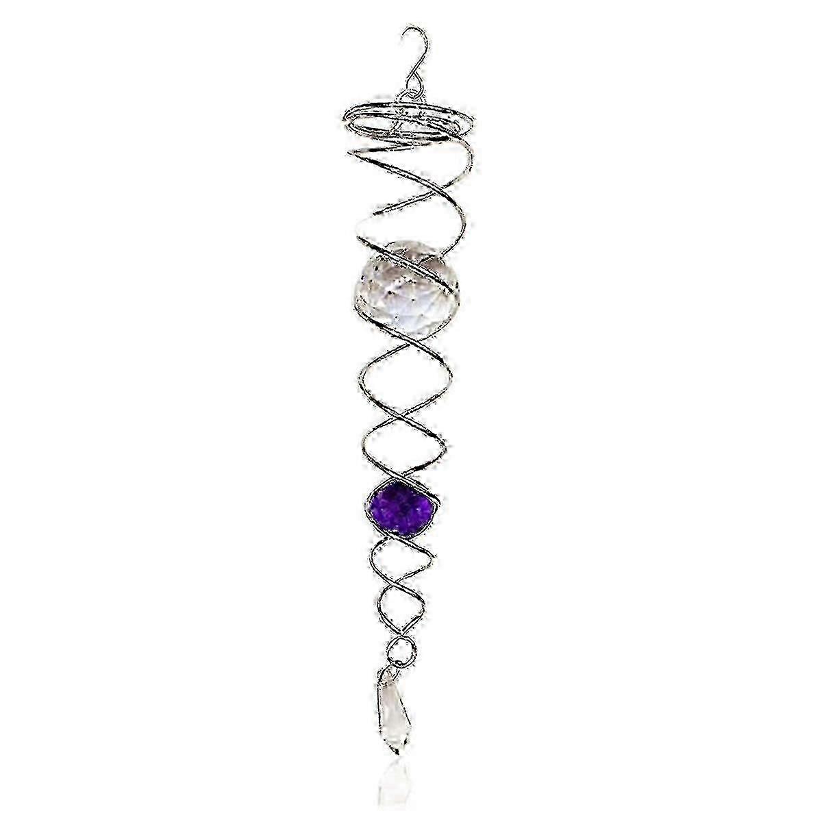 Purple Spiral Tail Wind Spinner Decor
