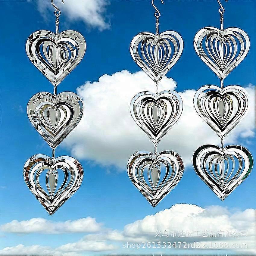 Rotating 3D Etched Garden Wind Chime