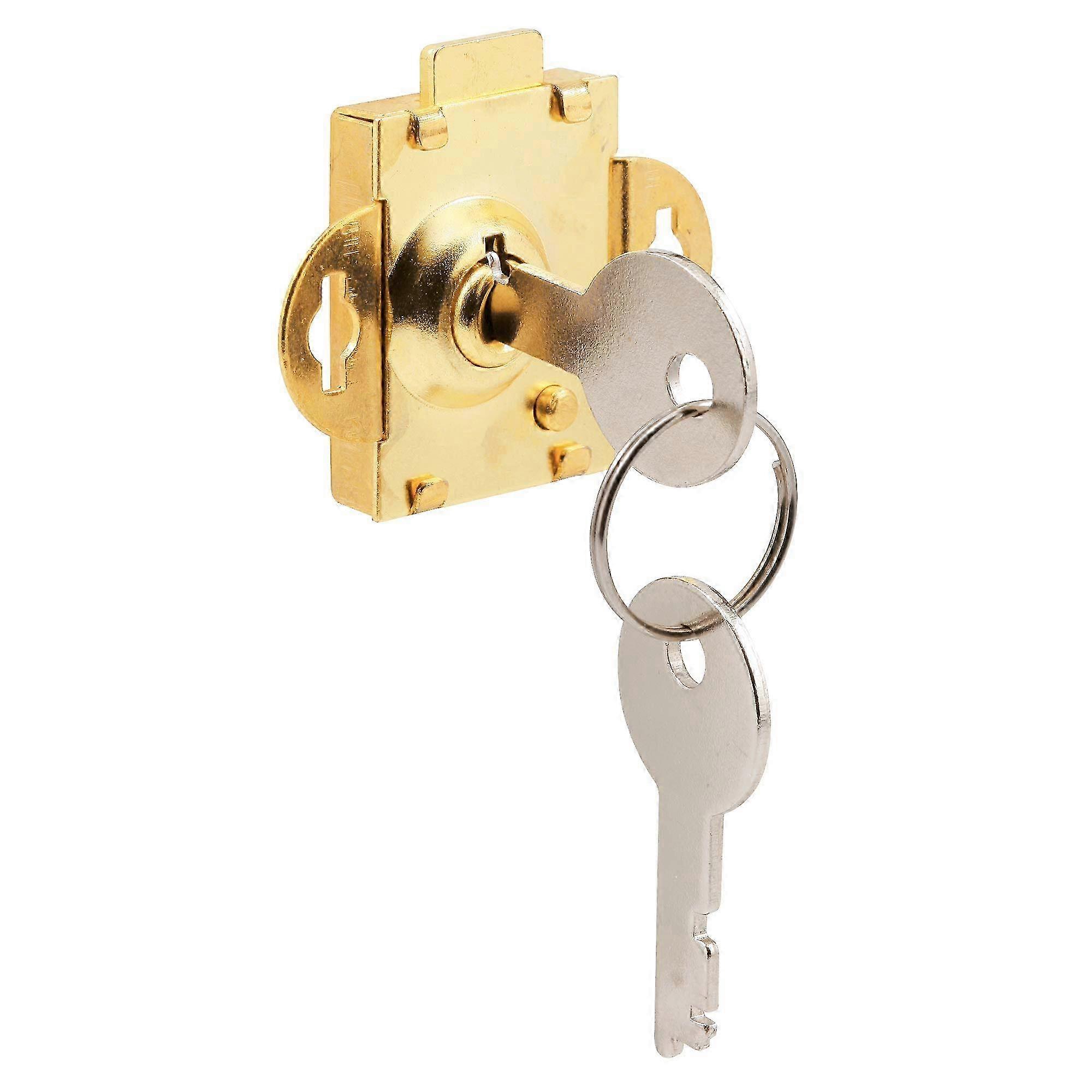 3/16 Inch Throw Brass Plated Mailbox Lock