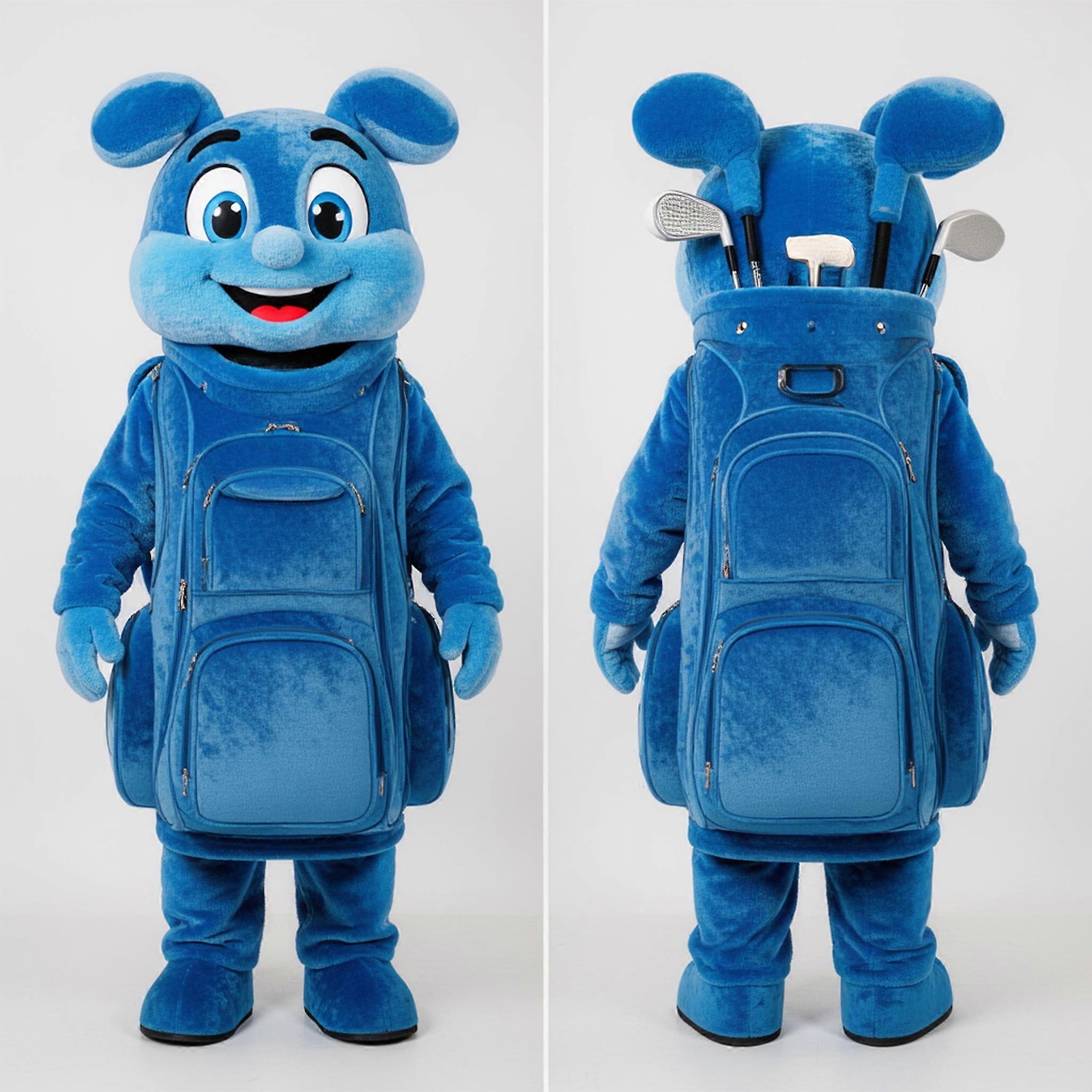 MASTICOT Blue Velvety Golf Bag Mascot
