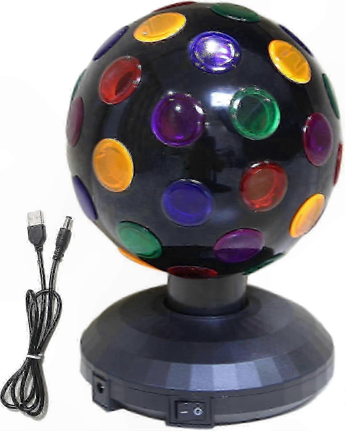 6" USB-Powered Rotating Disco Ball with Stage Lighting Effects