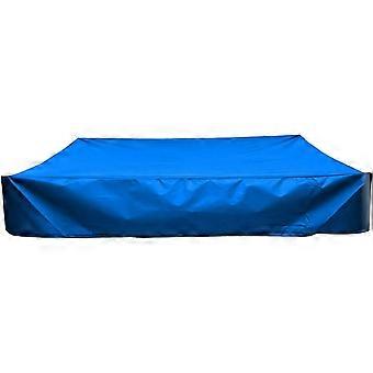 Sandbox Cover with Drawstring Square Waterproof Sandpit Cover, 180x180cm Sandpit Pool Oxford Cloth Beach Sandbox Canopy (Blue)