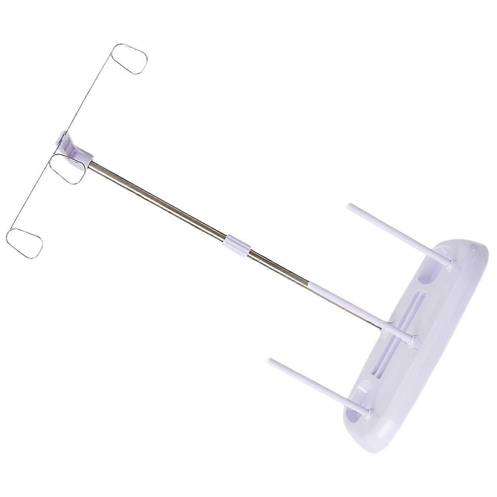 Thread Stand for 3 Spools, Compact SpaceSaving Purple Sewing Thread Organizer for Desk or Shelf