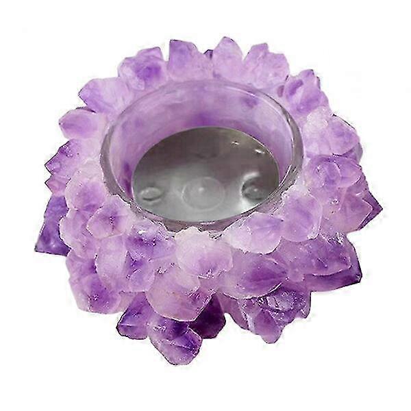 Amethyst candlestick, artificial flower shape, suitable for multiple occasions