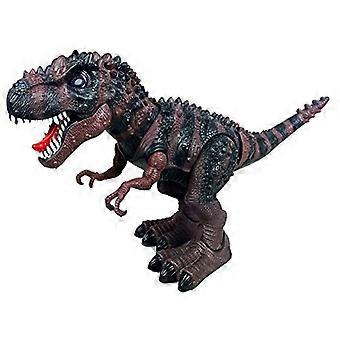 Light Up T Rex Dinosaur Toy for Kids with Realistic Roar Sound and Textured Brown Design