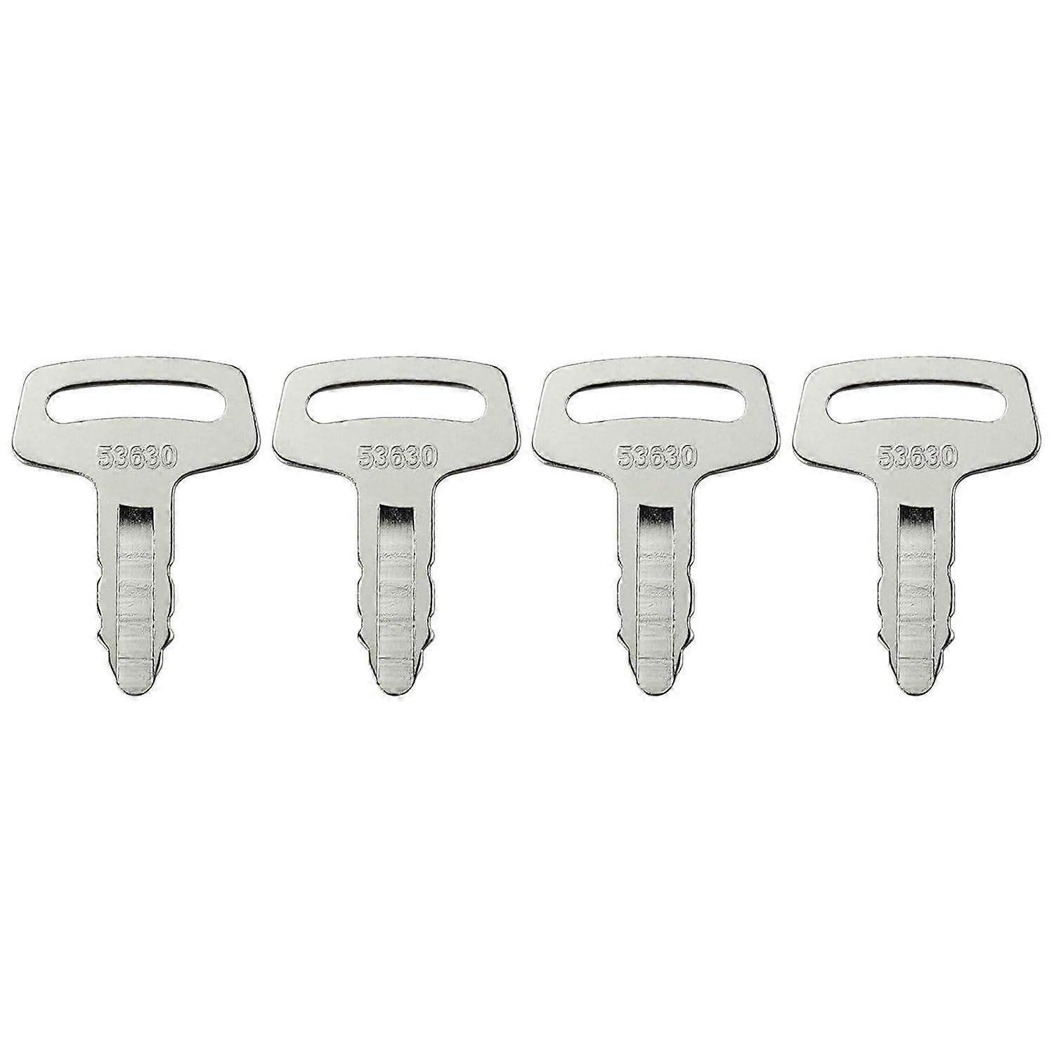 Replacement Ignition Keys RC101-53630 Compatible with Loader, Excavator, Generator, 4 Pack