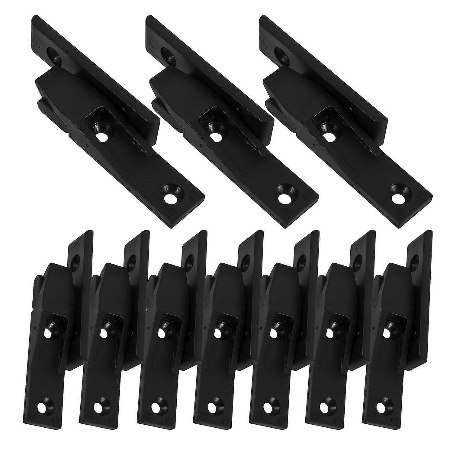 Plastic Quick Fitting Panel Connectors, 10 Sets Black Furniture