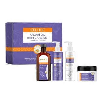 Eelhoe Argan Oil Set voluminoso e ricco Set per la cura idratante dei capelli lisci e voluminosi